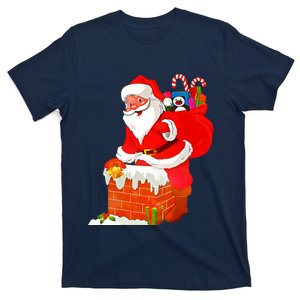 Santa Claus Into The Chimney T-Shirt