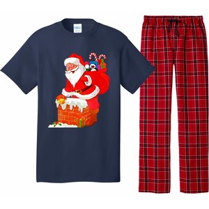 Santa Claus Into The Chimney Pajama Set