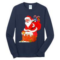 Santa Claus Into The Chimney Tall Long Sleeve T-Shirt