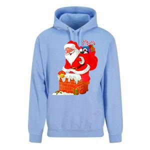 Santa Claus Into The Chimney Unisex Surf Hoodie