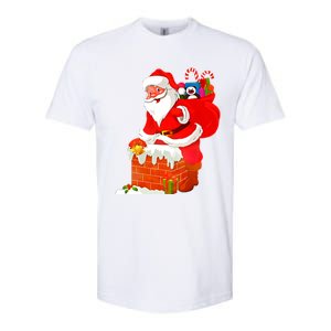 Santa Claus Into The Chimney Softstyle CVC T-Shirt