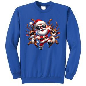 Santa Claus Is Dancing On Xmas Christmas Funny Cool Gift Sweatshirt