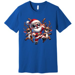 Santa Claus Is Dancing On Xmas Christmas Funny Cool Gift Premium T-Shirt