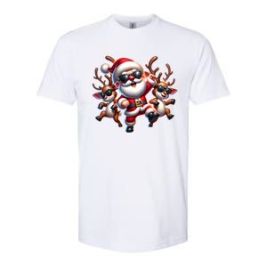 Santa Claus Is Dancing On Xmas Christmas Funny Cool Gift Softstyle CVC T-Shirt