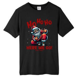 Santa Claus Is Dancing On Xmas Christmas Funny Gift Tall Fusion ChromaSoft Performance T-Shirt