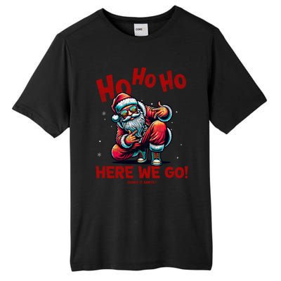 Santa Claus Is Dancing On Xmas Christmas Funny Gift Tall Fusion ChromaSoft Performance T-Shirt