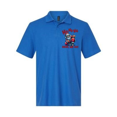 Santa Claus Is Dancing On Xmas Christmas Funny Gift Softstyle Adult Sport Polo