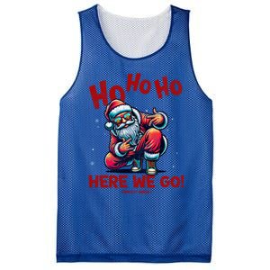 Santa Claus Is Dancing On Xmas Christmas Funny Gift Mesh Reversible Basketball Jersey Tank