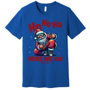 Santa Claus Is Dancing On Xmas Christmas Funny Gift Premium T-Shirt