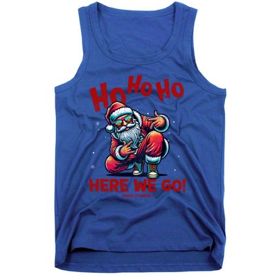 Santa Claus Is Dancing On Xmas Christmas Funny Gift Tank Top