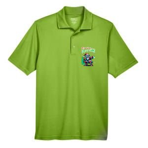 Santa Claus Is Dancing On Xmas Christmas Funny Gift Men's Origin Performance Pique Polo