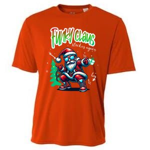 Santa Claus Is Dancing On Xmas Christmas Funny Gift Cooling Performance Crew T-Shirt