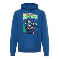 Santa Claus Is Dancing On Xmas Christmas Funny Gift Premium Hoodie