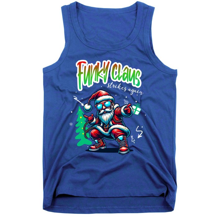 Santa Claus Is Dancing On Xmas Christmas Funny Gift Tank Top