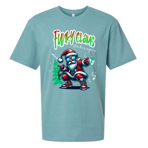 Santa Claus Is Dancing On Xmas Christmas Funny Gift Sueded Cloud Jersey T-Shirt