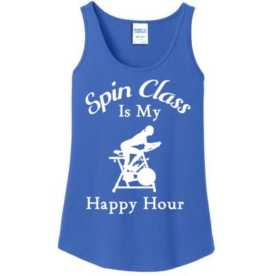 Spin Class Is My Happy Hour Cool Spin Class Cycling Meaningful Gift Ladies Essential Tank