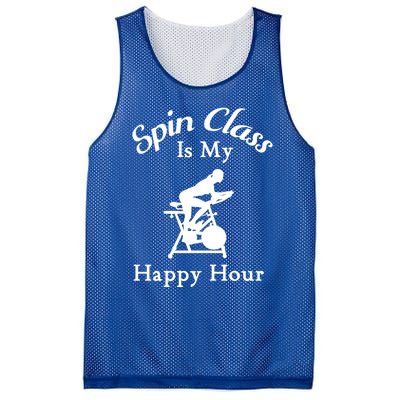 Spin Class Is My Happy Hour Cool Spin Class Cycling Meaningful Gift Mesh Reversible Basketball Jersey Tank