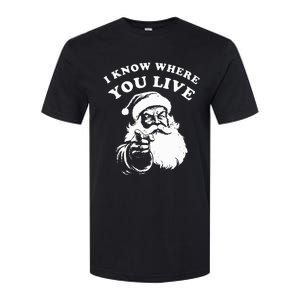 Santa Christmas I Know Where You Live Softstyle CVC T-Shirt