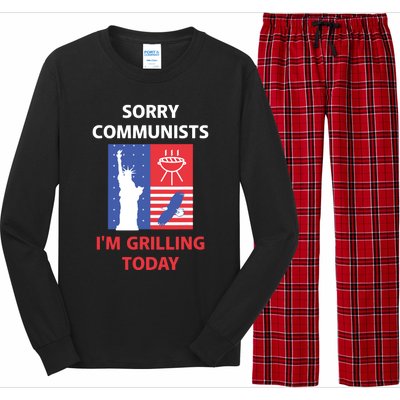 Sorry Communists Im Grilling Today Apparel Long Sleeve Pajama Set