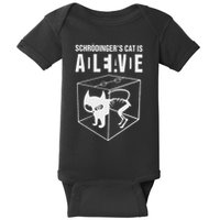 SchrodingerS Cat Is Alive Dead Paradox Science Geek Baby Bodysuit
