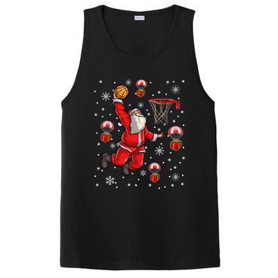 Santa Claus Is Playing Basketball Christmas Gift PosiCharge Competitor Tank