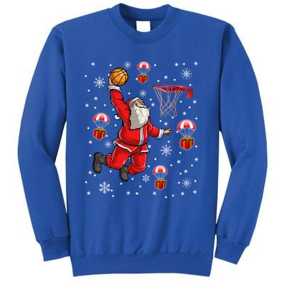 Santa Claus Is Playing Basketball Christmas Gift Sweatshirt