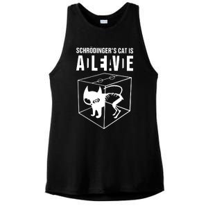 SchrodingerS Cat Is Alive Dead Ladies PosiCharge Tri-Blend Wicking Tank