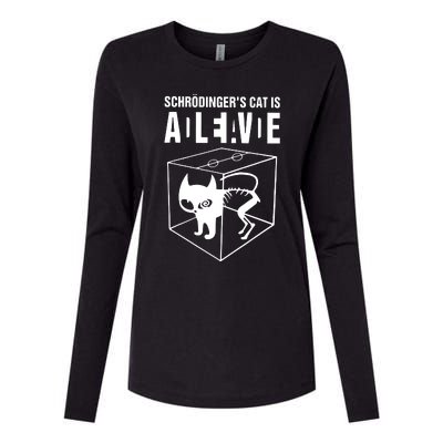 SchrodingerS Cat Is Alive Dead Womens Cotton Relaxed Long Sleeve T-Shirt