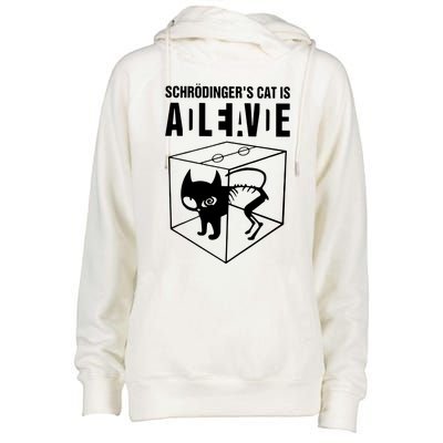 SchrodingerS Cat Is Alive Dead Womens Funnel Neck Pullover Hood