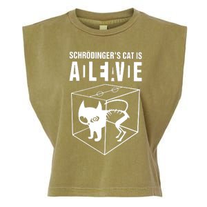 SchrodingerS Cat Is Alive Dead Garment-Dyed Women's Muscle Tee