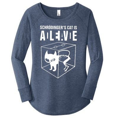 SchrodingerS Cat Is Alive Dead Women's Perfect Tri Tunic Long Sleeve Shirt