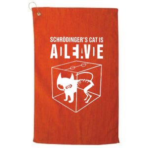 SchrodingerS Cat Is Alive Dead Platinum Collection Golf Towel