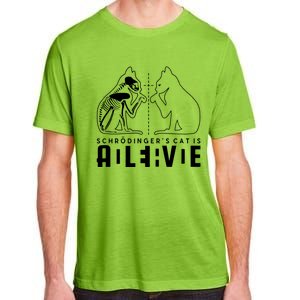 SchrodingerS Cat Is Both Dead And Alive Physics Physicist Adult ChromaSoft Performance T-Shirt