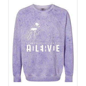 SchrodingerS Cat Is Both Dead And Alive Physics Physicist Colorblast Crewneck Sweatshirt