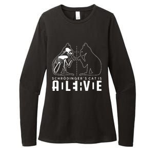 SchrodingerS Cat Is Both Dead And Alive Physics Physicist Womens CVC Long Sleeve Shirt