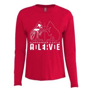 SchrodingerS Cat Is Both Dead And Alive Physics Physicist Womens Cotton Relaxed Long Sleeve T-Shirt