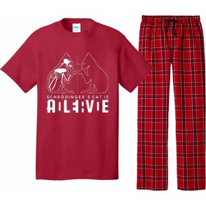 SchrodingerS Cat Is Both Dead And Alive Physics Physicist Pajama Set