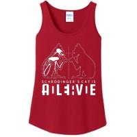 SchrodingerS Cat Is Both Dead And Alive Physics Physicist Ladies Essential Tank