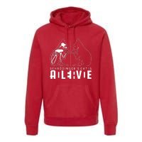 SchrodingerS Cat Is Both Dead And Alive Physics Physicist Premium Hoodie