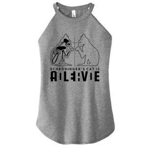 SchrodingerS Cat Is Both Dead And Alive Physics Physicist Women's Perfect Tri Rocker Tank