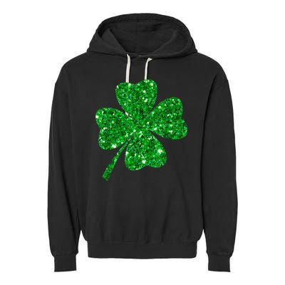 Sparkle Clover Irish Shirt For St Patricks & Pattys Day Garment-Dyed Fleece Hoodie