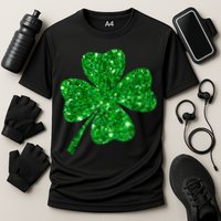 Sparkle Clover Irish Shirt For St Patricks & Pattys Day Cooling Performance Crew T-Shirt