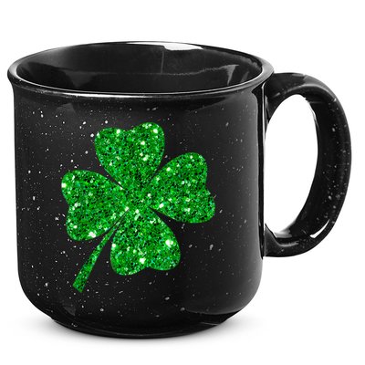 Sparkle Clover Irish Shirt For St Patricks & Pattys Day 15oz Campfire Ceramic Mug