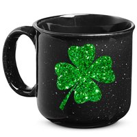 Sparkle Clover Irish Shirt For St Patricks & Pattys Day 15oz Campfire Ceramic Mug