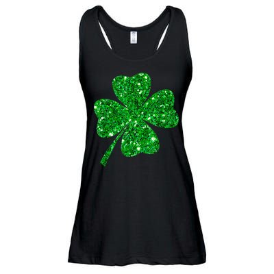 Sparkle Clover Irish Shirt For St Patricks & Pattys Day Ladies Essential Flowy Tank