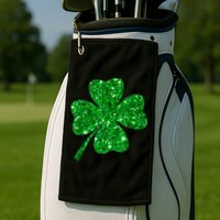 Sparkle Clover Irish Shirt For St Patricks & Pattys Day Golf Towel
