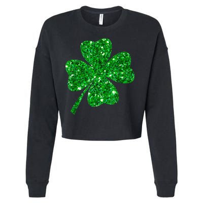 Sparkle Clover Irish Shirt For St Patricks & Pattys Day Cropped Pullover Crew