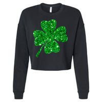 Sparkle Clover Irish Shirt For St Patricks & Pattys Day Cropped Pullover Crew