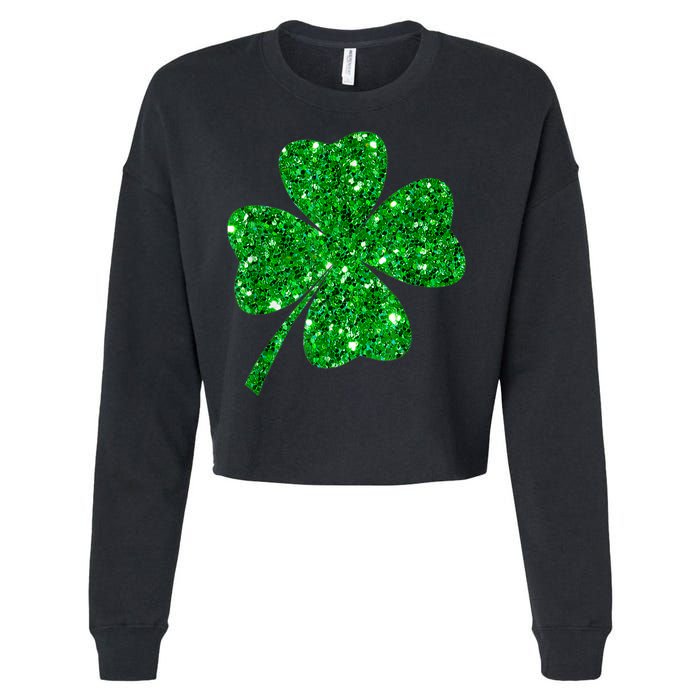 Sparkle Clover Irish Shirt For St Patricks & Pattys Day Cropped Pullover Crew