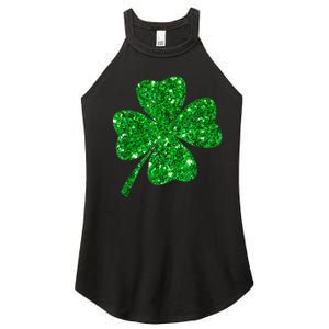 Sparkle Clover Irish Shirt For St Patricks & Pattys Day Women's Perfect Tri Rocker Tank